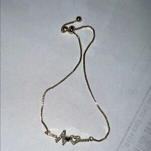 Gold Heartbeat Bracelet